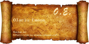 Olariu Emese névjegykártya